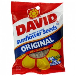 David Sunflower Seeds Shell Original, 5.25 oz Each Bag, 12 Bags Total