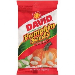 David Pumpkin Seeds 2.25 oz Each Bag, 12 Bags Total
