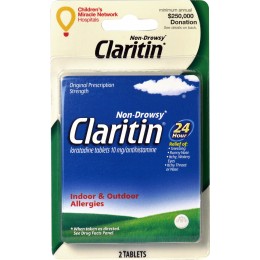 Claritin Non-Drowsy, 2 Tablets per Pack, 144 Packs Total