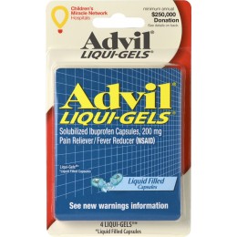 Advil Pain Reliever Liqui-Gels, 200mg Ibuprofen, 144 Packs Total