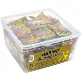Haribo Gummy Bears Gold Mini Tubs, 25.4 oz Each, 8 Total