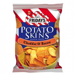 TGI Fridays Cheddar/Bacon Potato Skins, 1.75 oz Each, 55 Bags Total