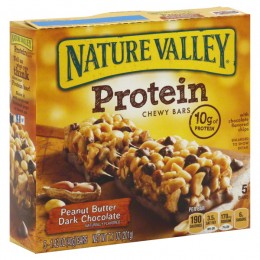 General Mills 31849 Nature Valley Peanut Butter Dark Chocolate Protein Bar, 1.42 oz Each Bar, 128 Bars Total