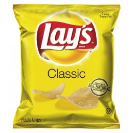 Lay's Classic Potato Chips, Case of 64, 1.5oz Bags