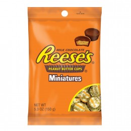Reese's Mini Peanut Butter Cup Peg Bag, 5.3 oz Each, 12 Bags Total