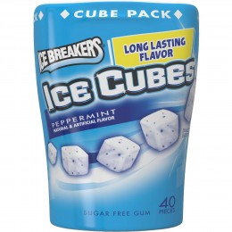 Ice Breakers Ice Cubes Peppermint Gum 3.24 oz, 48 Total