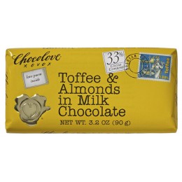 Chocolove Toffee and Almonds in Milk Chocolate, 3.2 oz Each, 144 Total