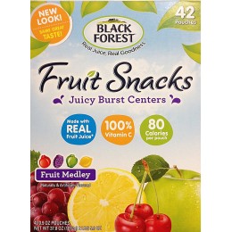 Black Forest Fruit Snacks - Fruit Medley, 2.25 oz Each, 48 Bags Total