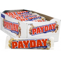Payday Bar, 1.85 oz Each, 12 Boxes of 24 Bars, 288 Total