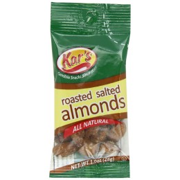 Kar's Nuts Salted Almonds, 1 oz Each, 100 Bags Total