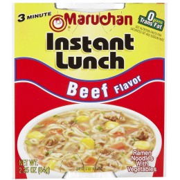 Maruchan Instant Lunch Beef Flavor, 2.25 oz Each, 12 Total