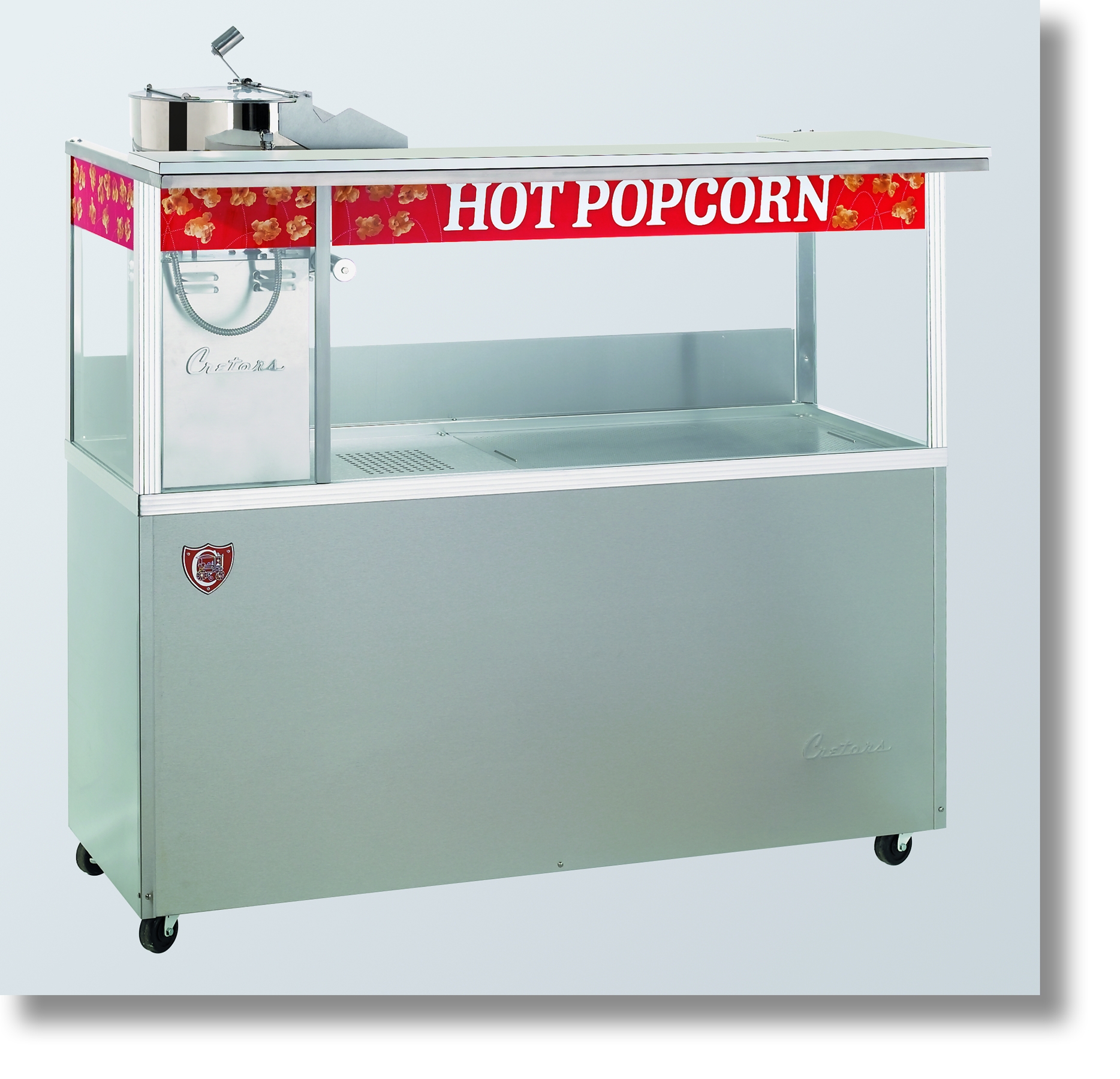 Cretors 20 oz. Open Top President Popcorn Machine w/ 5 Ft Base