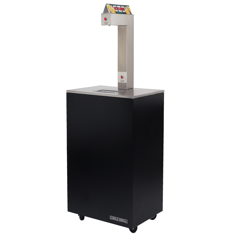 Gold Medal 2495 Lighted Single Head (BIB) Topping Dispenser w/Black Base