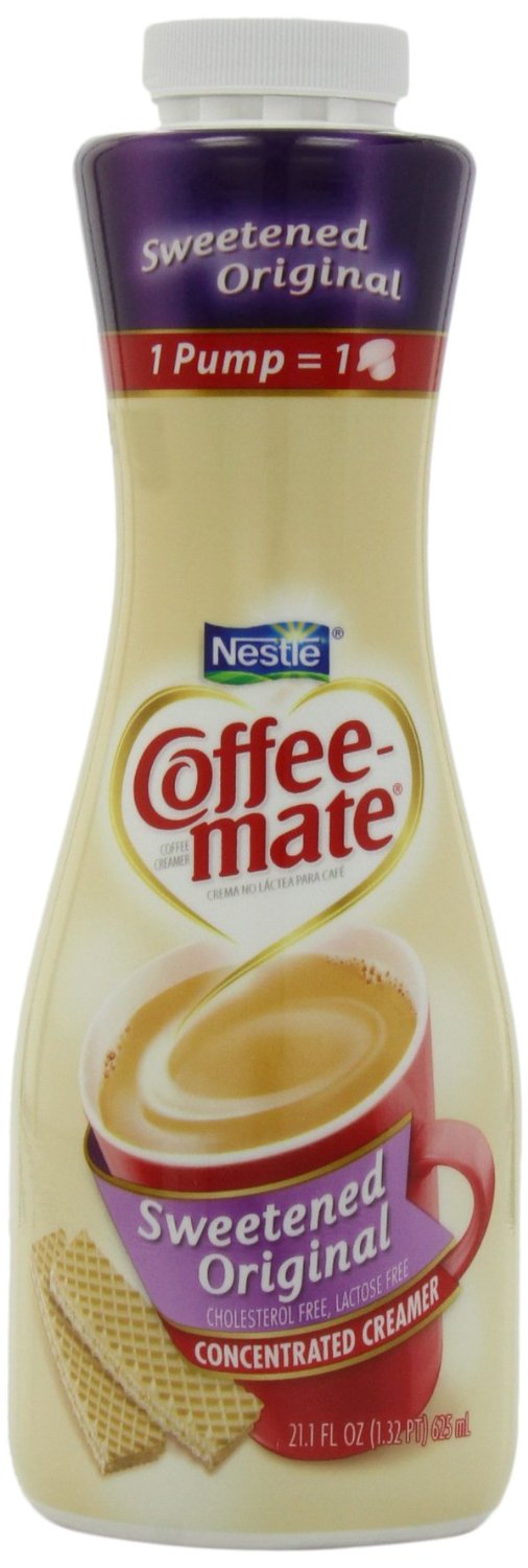 Coffee Mate Original Liquid Creamer Pump Bottle 625ml ea. 3 Bottles